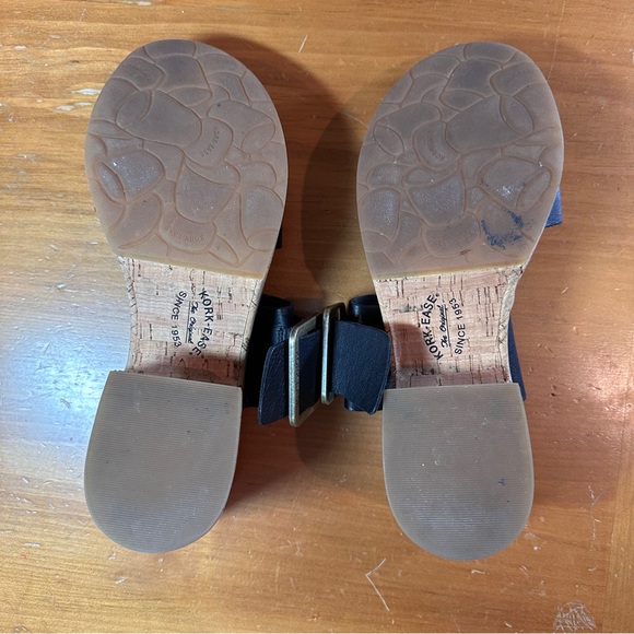 Kork-Ease Black Leather Taige Cork Platform Heeled Sandals - Women’s Size 8 - Picture 9 of 9